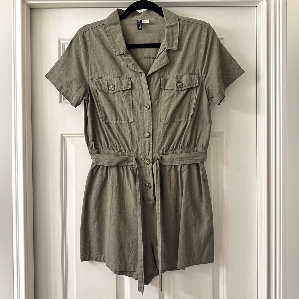 Olive green romper